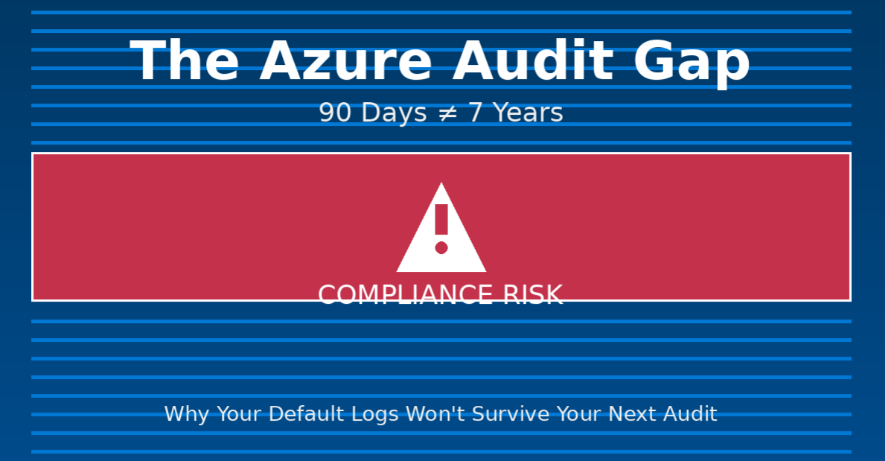 The Azure Audit Gap Nobody Talks About: Why Your 90-Day Logs Won't Survive a 7-Year Audit