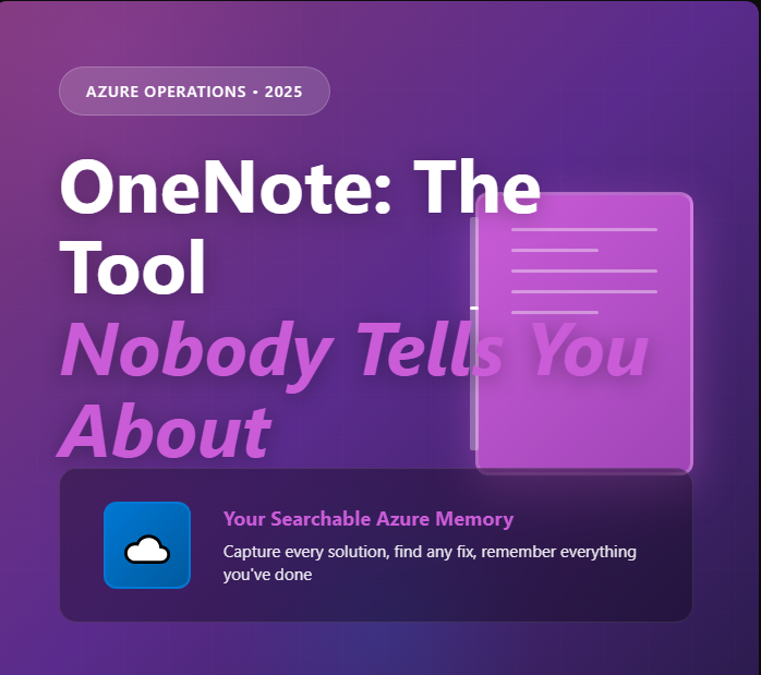 OneNote: The Azure Admin Tool Nobody Tells You About