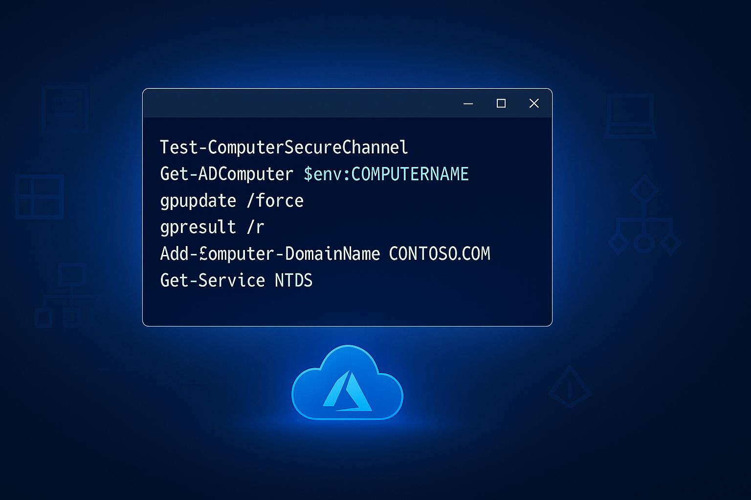 50 Windows Commands for Azure VMs (PowerShell + Active Directory)